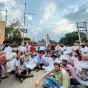 Congress stages protest in Doraha over paper leaks, burns effigies of PM Modi and CM Mann