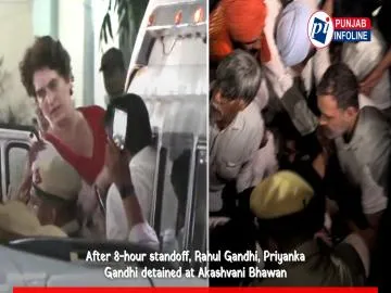 After 8-hour standoff, Rahul Gandhi, Priyanka Gandhi detained at Akashvani Bhawan