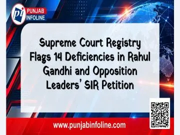 Supreme Court Registry Flags 14 Deficiencies in Rahul Gandhi and Opposition Leaders’ SIR Petition