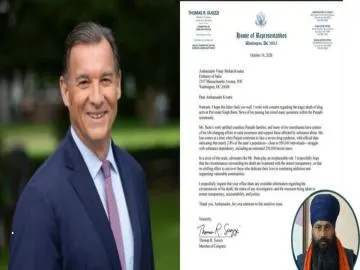 Parwinder Jhota Murder: US Congressman Writes to Indian Ambassador, Seeks Transparent Probe