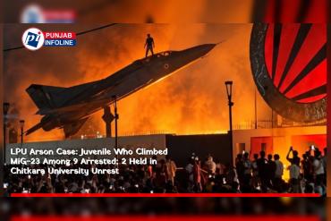 LPU Arson Case: Juvenile Who Climbed MiG-23 Among 9 Arrested; 2 Held in Chitkara University Unrest