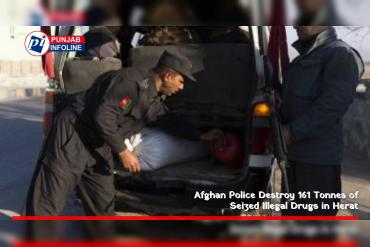 Afghan Police Destroy 161 Tonnes of Seized Illegal Drugs in Herat