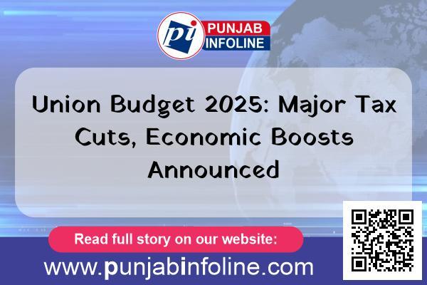 Union Budget 2025: Major Tax Cuts, Economic Boosts Announced