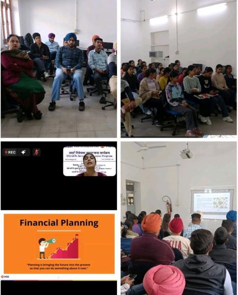 A seminar was organized under the Investor Awareness Program at Guru Nanak National College.